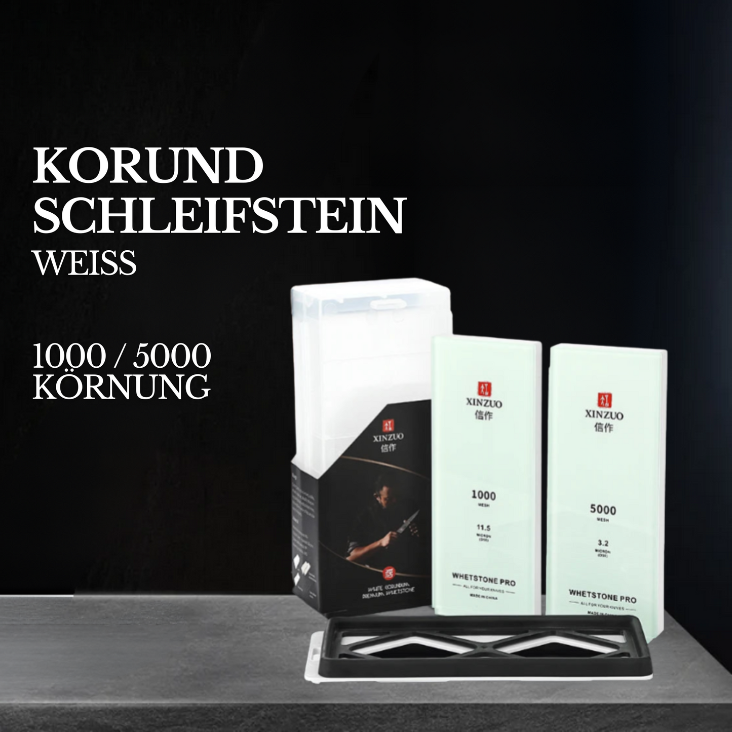 XINZUO 1000/5000 Korund Schleifstein Set