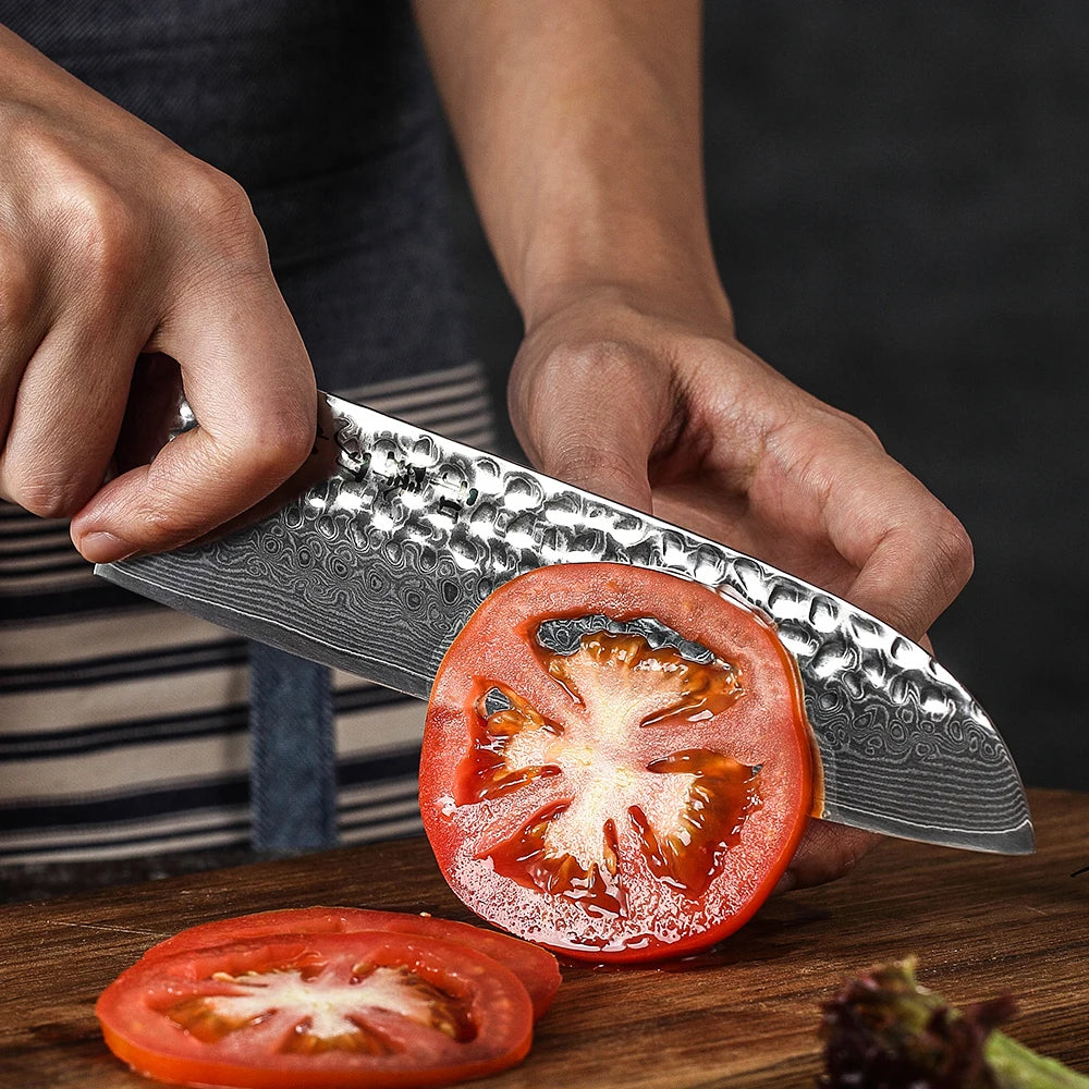 HEZHEN Hammer Series 3-piece knife set - 67 layers of Damascus steel
