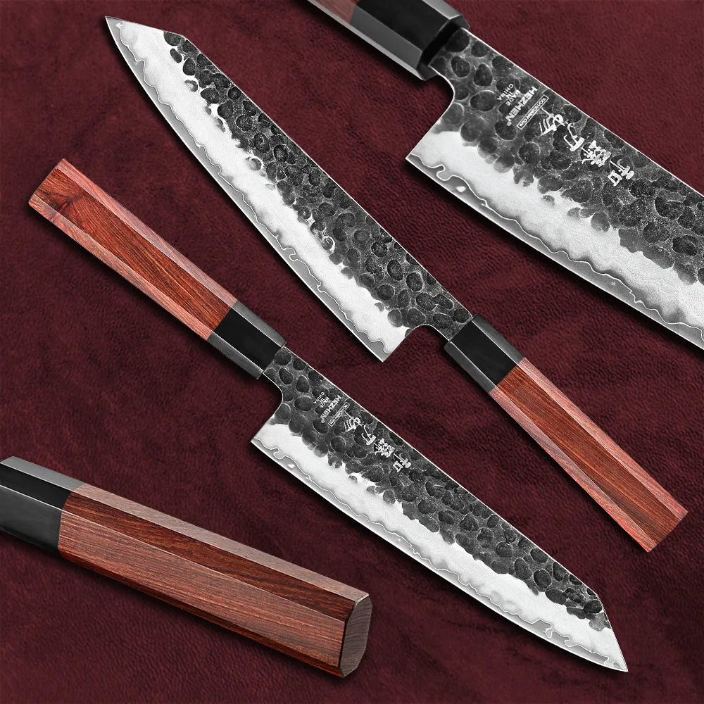 HEZHEN Shizen Series Kochmesser 210 mm - Gehämmerter Verbundstahl