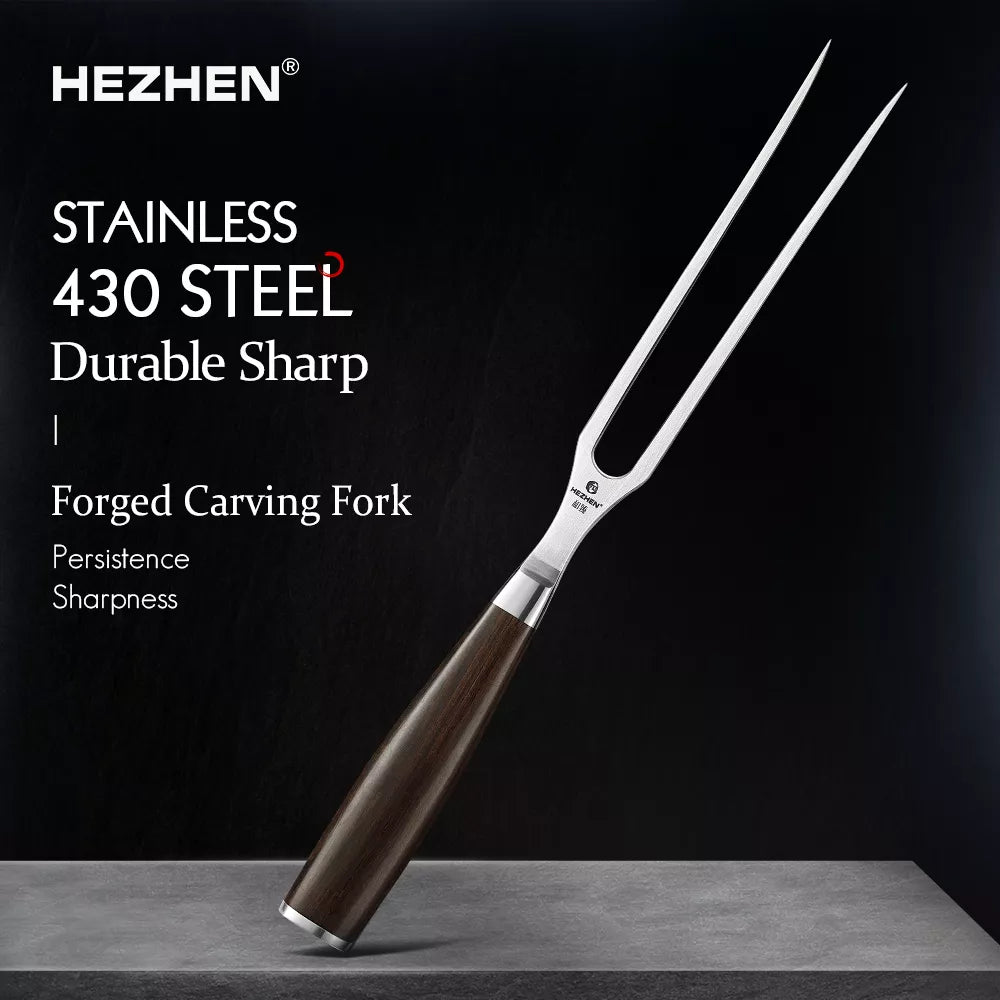 HEZHEN Hammer Series meat fork with ebony handle