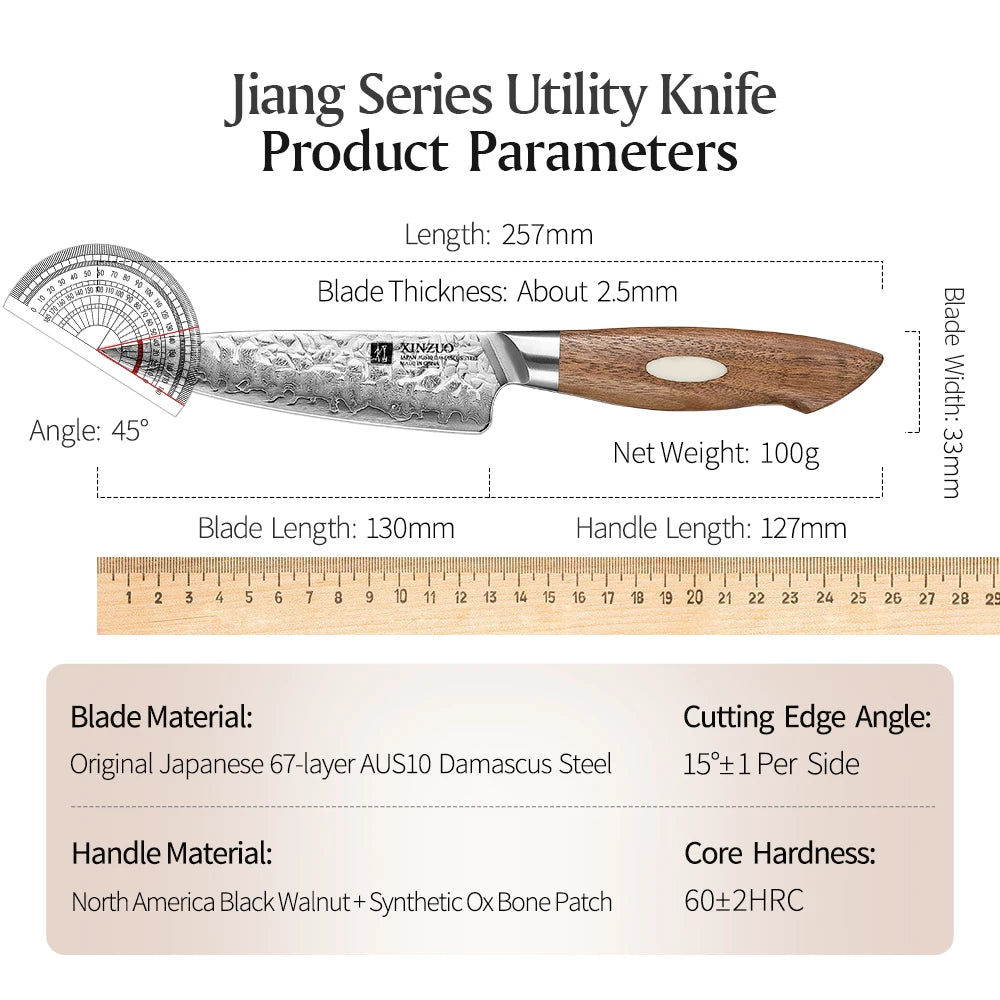 XINZUO 5" (133MM) Kinomi Series Petty (Universalmesser)