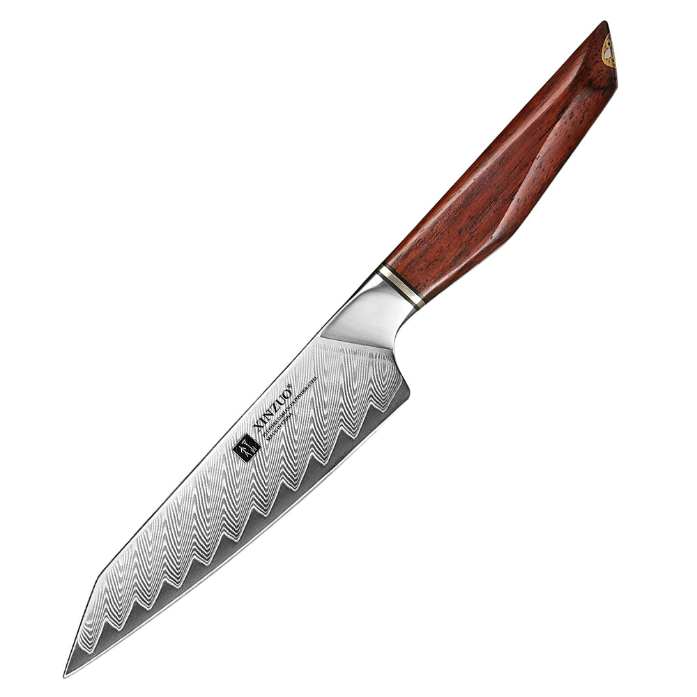 XINZUO x MAURO ULIASSI Universalmesser 140 mm - 73 Lagen Damaststahl