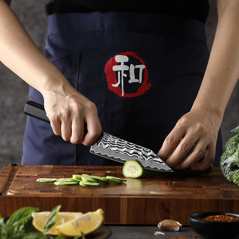 HEZHEN Shaolin Series Bunka Messer 152 mm - 67 Lagen Damaststahl