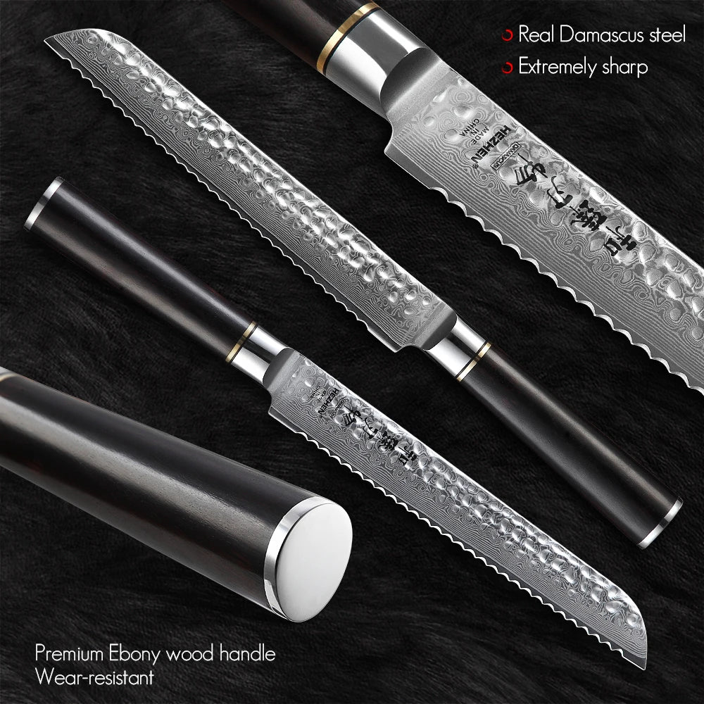 HEZHEN 8" Hammer Series bread knife