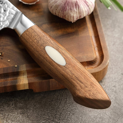 XINZUO 7.8" (198MM) Kinomi Series Kochmesser mit Walnussholzgriff und AUS-10 Damaststahl