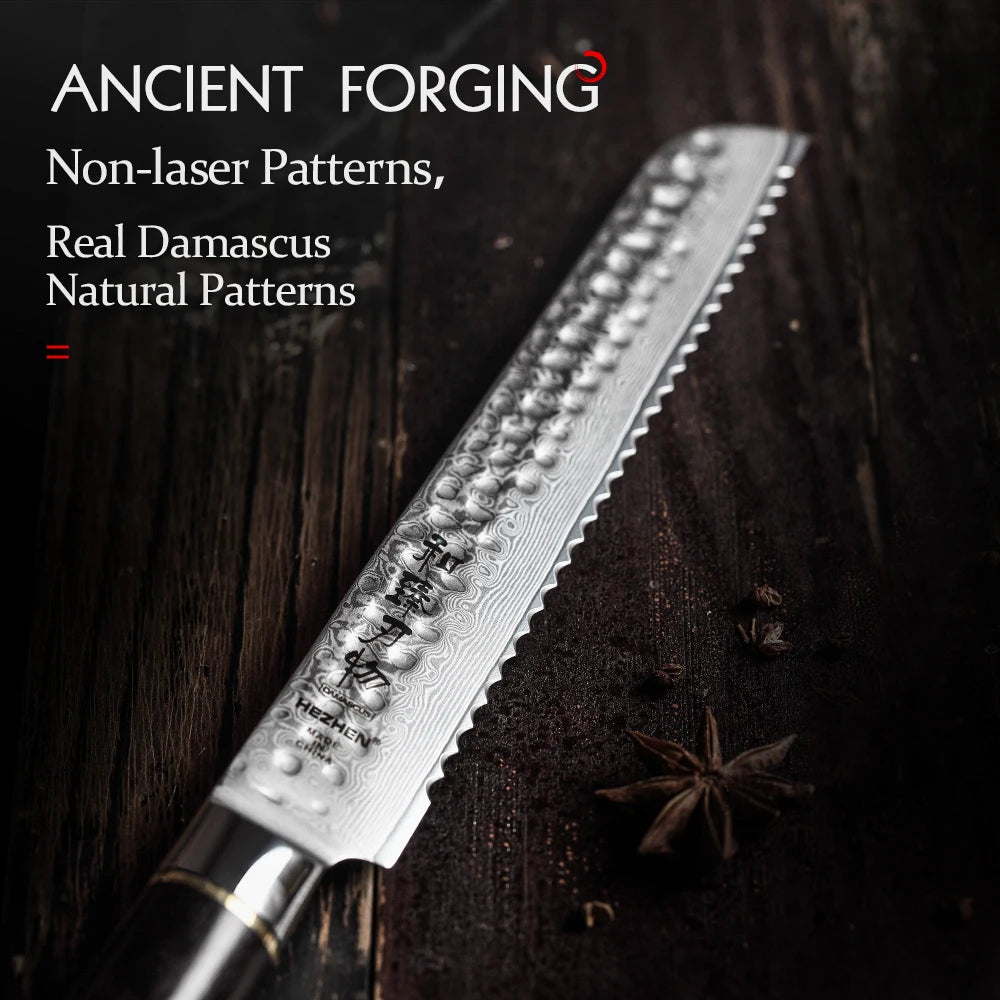 HEZHEN 8" Hammer Series bread knife