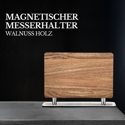 Magnetischer Walnuss Messerhalter