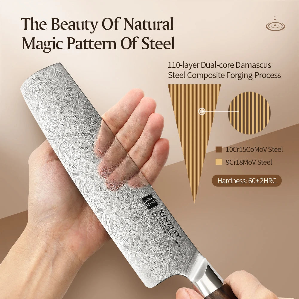 XINZUO 7" (180MM) Kinomi Series Nakiri