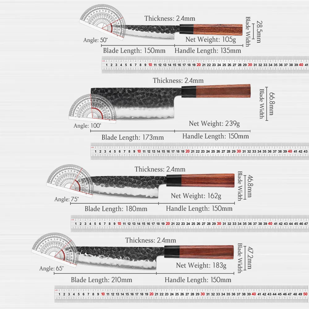 HEZHEN Shizen Series, 4-piece knife set