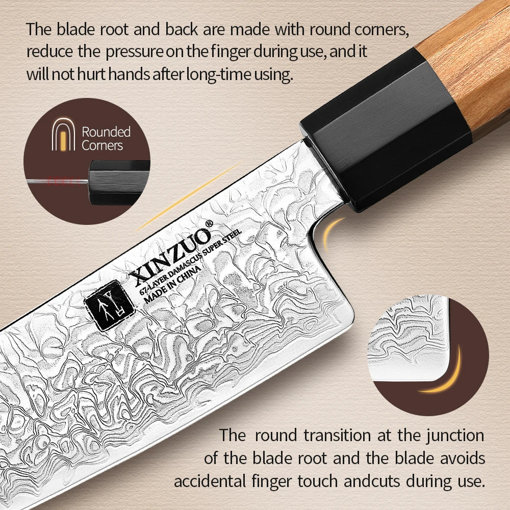 Xinzuo 5.5 "(140mm) Sobokuna Series Santoku