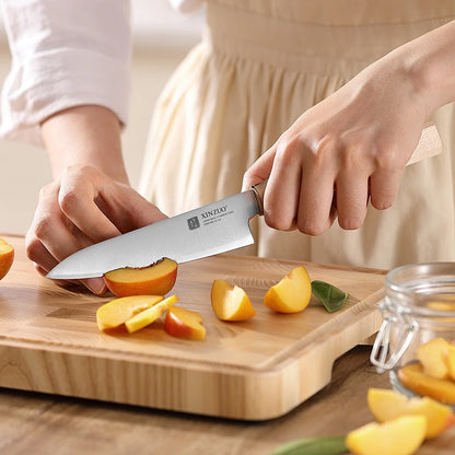 XINZUO 5.3" (134MM) Zhen Series Universalmesser (Petty) mit Ahornholz Büffelhorn Griff und Sanyo Riki Aogami Nr. 2 Stahl