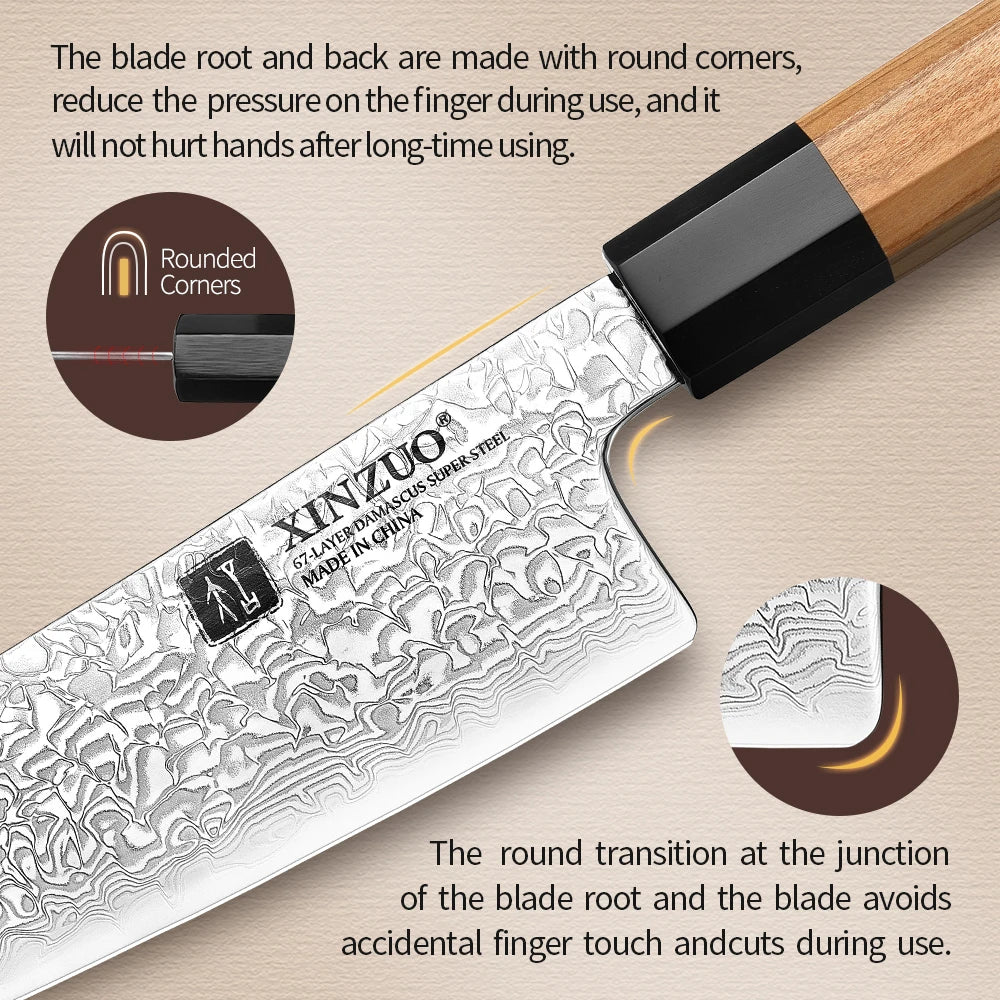 XINZUO 8.5" (215MM) Sobokuna Series Bunka