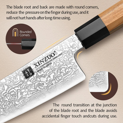 XINZUO 8.5" (215MM) Sobokuna Series Bunka