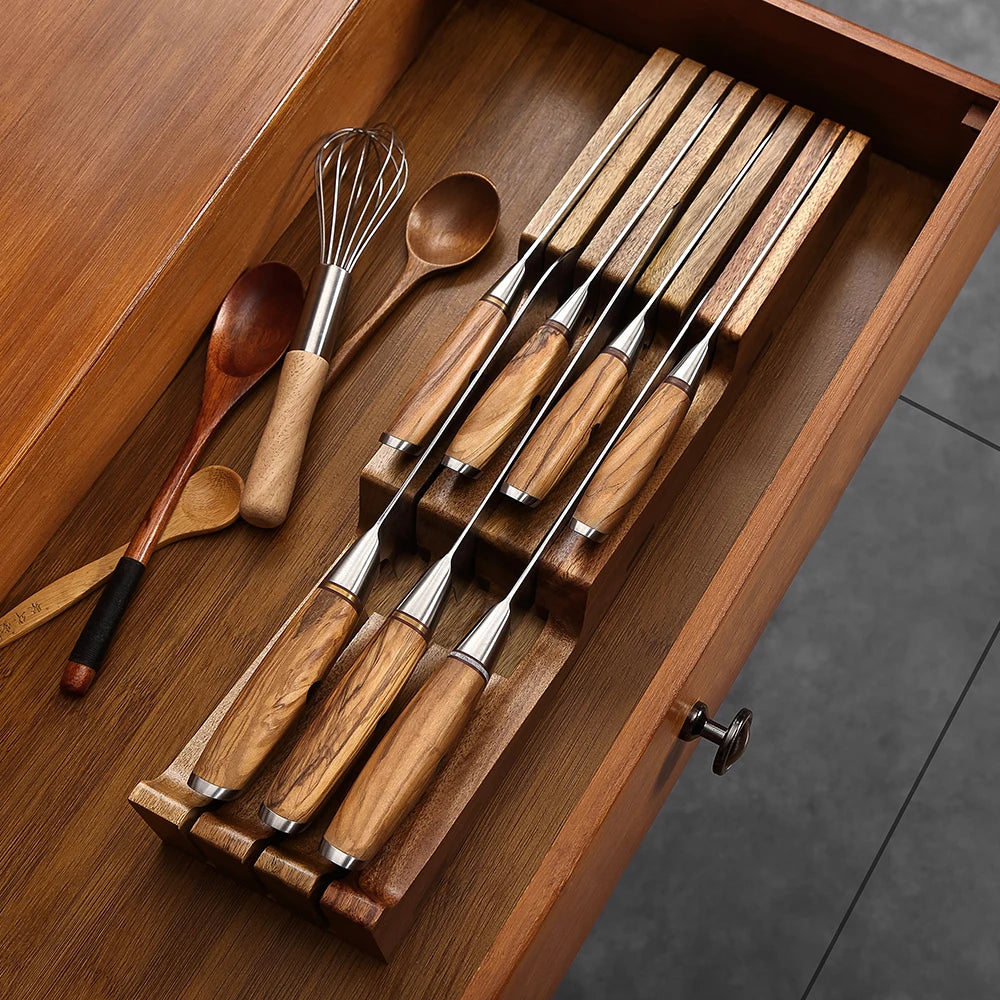 Acacia wood drawer insert