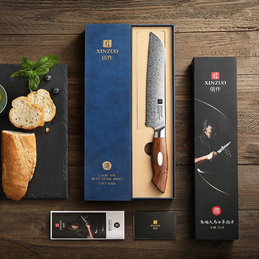 XINZUO 8.5" (215MM) Kinomi Series Bread Knife