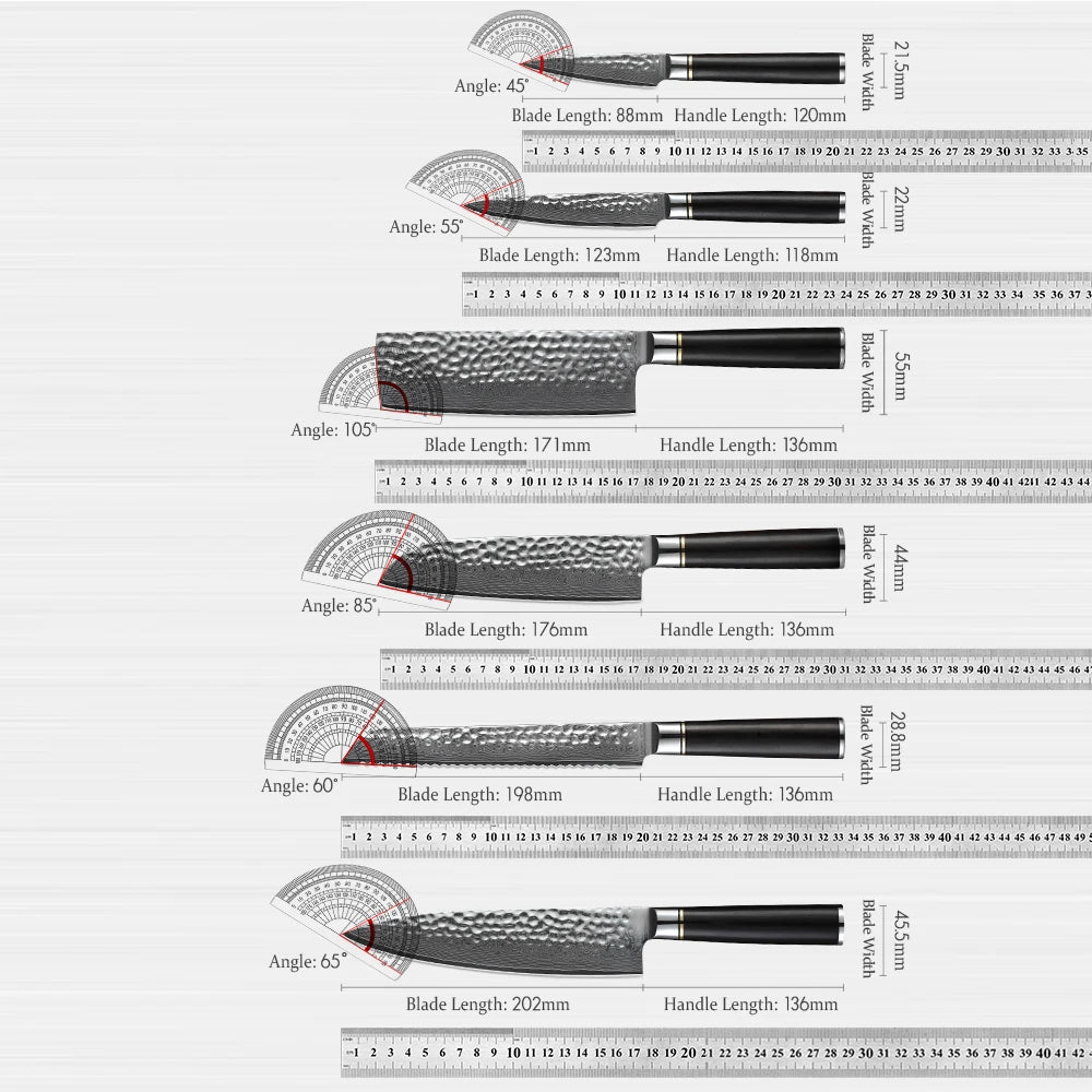 HEZHEN Hammer Series, 6-piece knife set