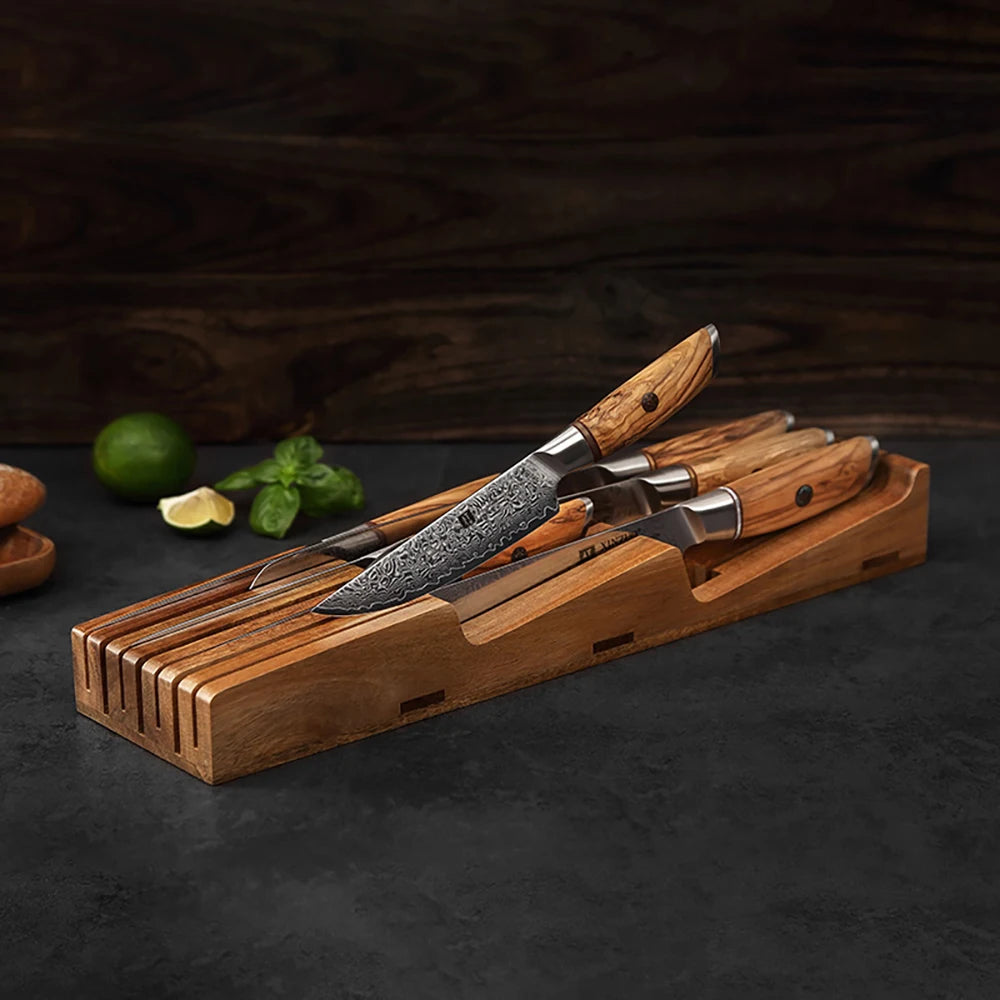 Acacia wood drawer insert