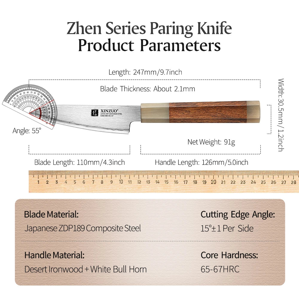 XINZUO 4.3'' (110MM) Tenshi Series paring knife