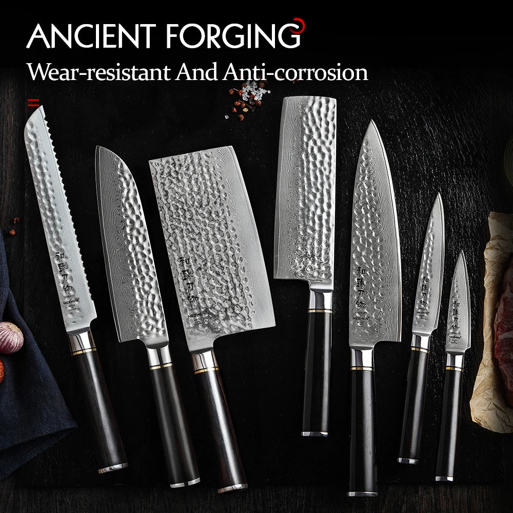 HEZHEN Hammer Series, 7-piece knife set