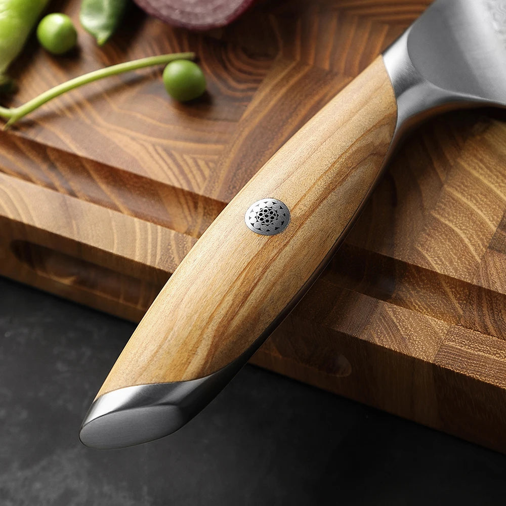 HEZHEN Kasumi Series Nakiri Messer 185 mm - 73 Lagen Damaststahl