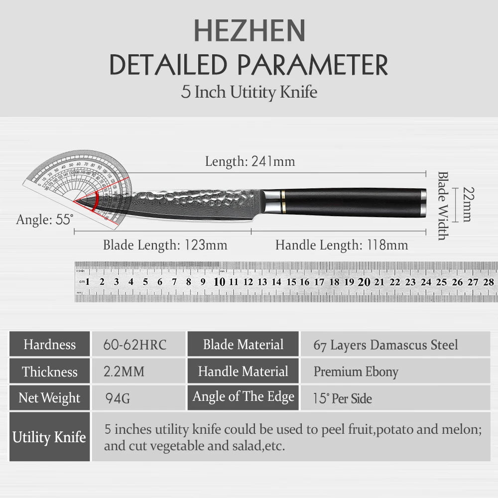 Hezhen 5 "Hammer Series universal knife