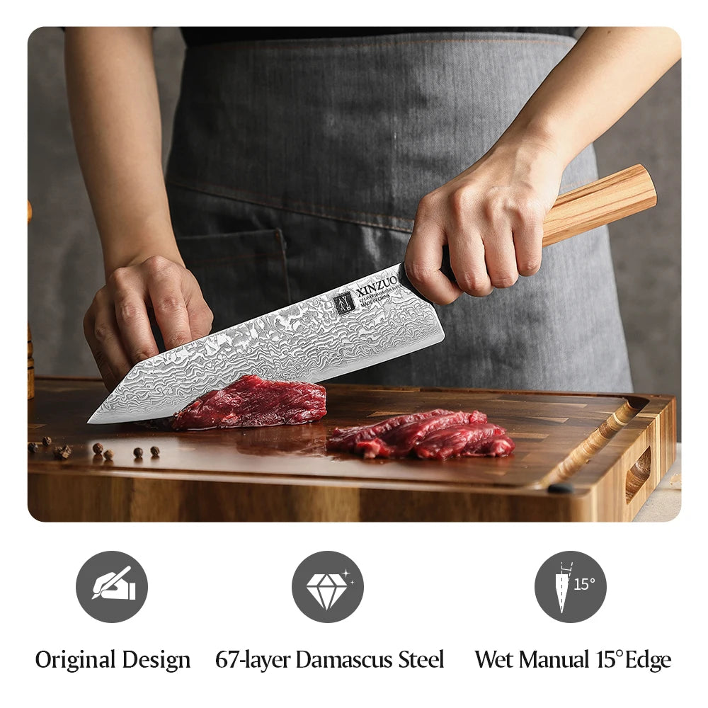 XINZUO 8.5" (215MM) Sobokuna Series Bunka