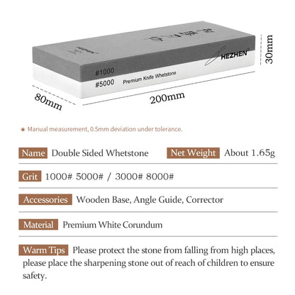 HEZHEN 1000/5000 oder 3000/8000 Korund Schleifstein Set